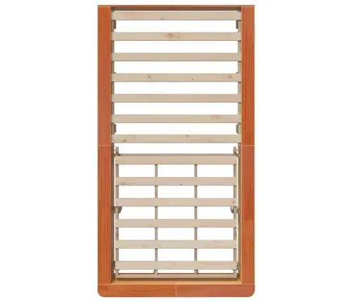 Gultas Rāmis Vaks Brūns 75 X 190 Cm Ciets Priedes Koks Vidaxl