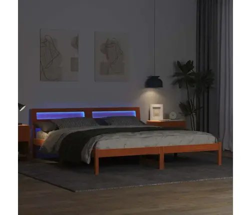 Lovos Rėmas Vaško Ruda 180 X 200 Cm Kietos Pušies Mediena