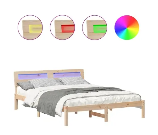 Gultas Rāmis Brūna 160 X 200 Cm Masīvkoka Priede Vidaxl