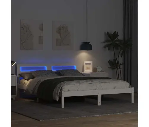 Lovos Rėmas Balta 160 X 200 Cm Kietos Pušies Mediena