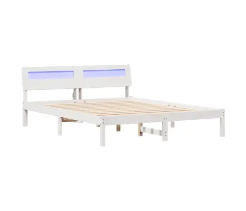 Lovos Rėmas Balta 160 X 200 Cm Kietos Pušies Mediena