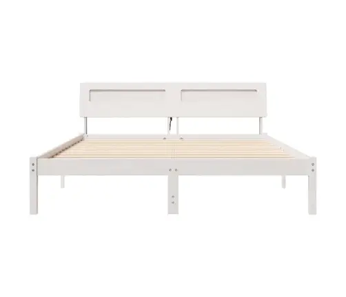 Lovos Rėmas Balta 160 X 200 Cm Kietos Pušies Mediena
