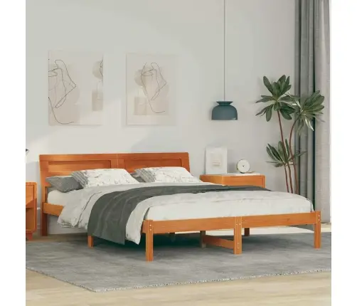 Lovos Rėmas Vaško Ruda 150 X 200 Cm Kietos Pušies Mediena