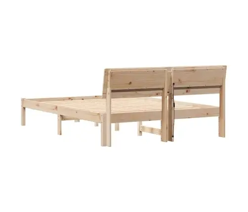 Gultas Rāmis Brūna 120 X 200 Cm Masīvkoka Priede Vidaxl