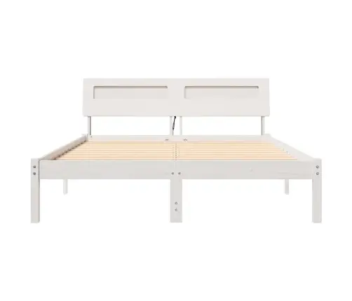 Lovos Rėmas Balta 135 X 190 Cm Kietos Pušies Mediena