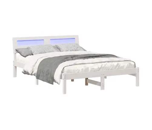 Gultas Rāmis Balts 120 X 190 Cm Masīvkoka Priede Vidaxl