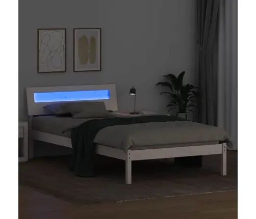 Lovos Rėmas Balta 100 X 200 Cm Kietos Pušies Mediena