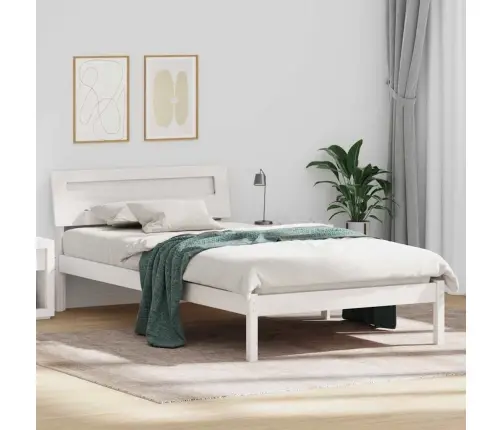 Lovos Rėmas Balta 100 X 200 Cm Kietos Pušies Mediena