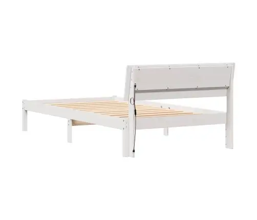 Lovos Rėmas Balta 100 X 200 Cm Kietos Pušies Mediena
