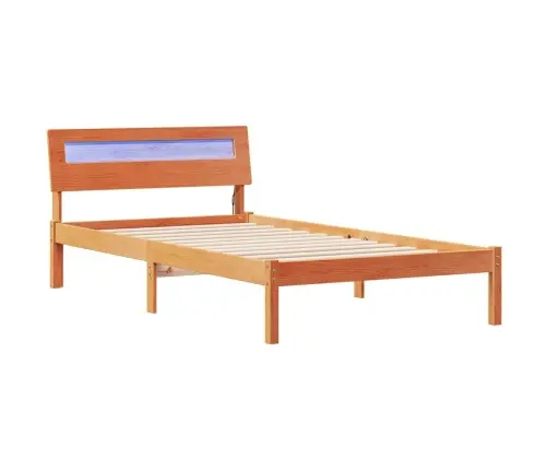 Gultas Rāmis Vaska Brūna 100 X 200 Cm Masīvkoka Priede Vidaxl