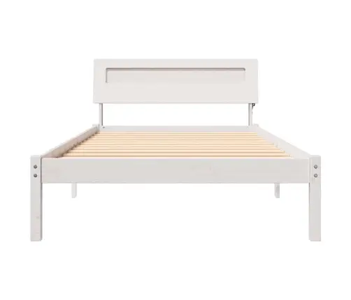 Gultas Rāmis Balts 80 X 200 Cm Masīvkoka Priede Vidaxl