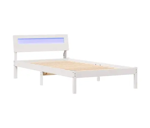 Gultas Rāmis Balts 75 X 190 Cm Priežu Koks Vidaxl