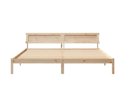 Gultas Rāmis Brūna 180 X 200 Cm Masīvkoka Priede Vidaxl