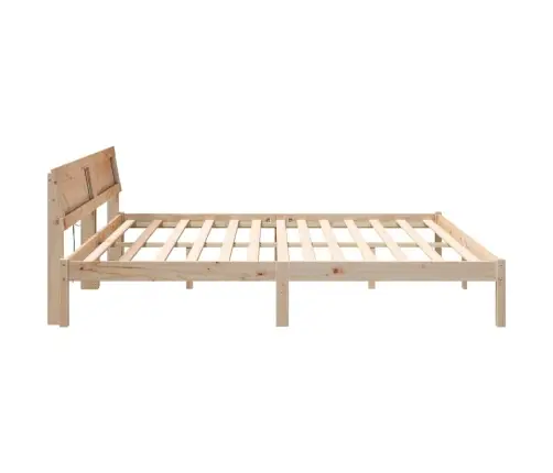 Gultas Rāmis Brūna 180 X 200 Cm Masīvkoka Priede Vidaxl