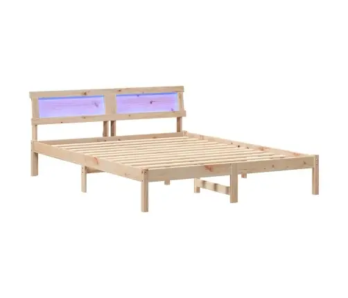 Gultas Rāmis Brūna 150 X 200 Cm Priežu Koks Vidaxl