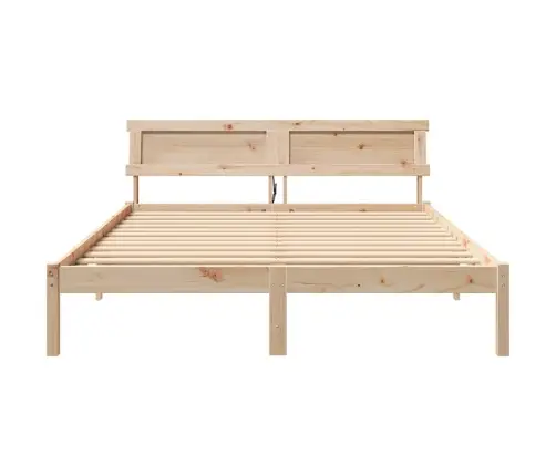 Gultas Rāmis Brūna 150 X 200 Cm Priežu Koks Vidaxl