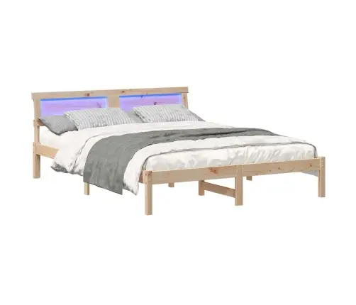 Gultas Rāmis Brūna 150 X 200 Cm Priežu Koks Vidaxl