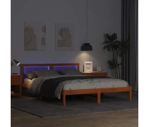 Lovos Rėmas Vaško Ruda 150 X 200 Cm Kietos Pušies Mediena