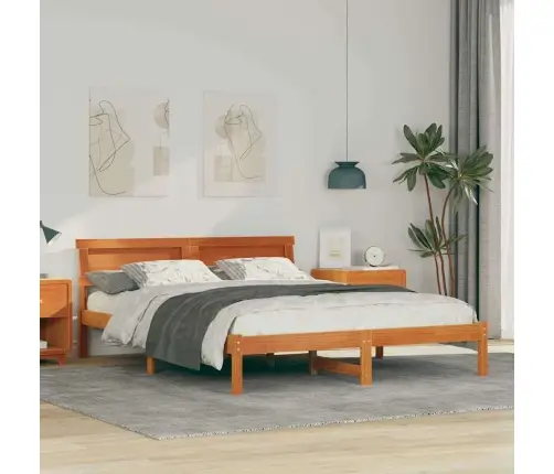 Lovos Rėmas Vaško Ruda 150 X 200 Cm Kietos Pušies Mediena