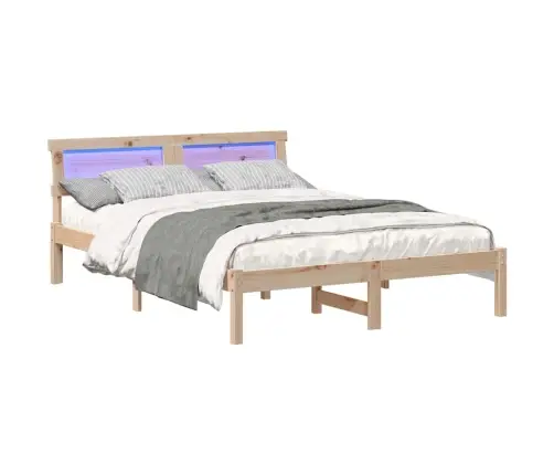 Voodi Raam Peaga Pruun 120 X 200 Cm Tahke Mänd