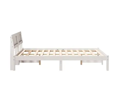 Gultas Rāmis Balts 120 X 200 Cm Masīvkoka Priede Vidaxl
