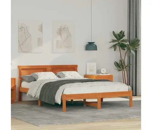 Lovos Rėmas Vaško Ruda 140 X 190 Cm Kietos Pušies Mediena