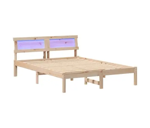 Gultas Rāmis Brūna 135 X 190 Cm Priežu Koks Vidaxl