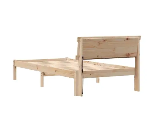 Gultas Rāmis Brūna 75 X 190 Cm Masīvkoka Priede Vidaxl