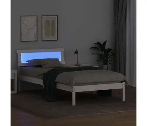 Gultas Rāmis Balts 75 X 190 Cm Priežu Koks Vidaxl