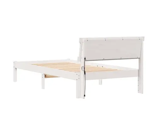 Gultas Rāmis Balts 75 X 190 Cm Priežu Koks Vidaxl