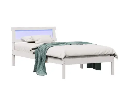 Gultas Rāmis Balts 75 X 190 Cm Priežu Koks Vidaxl