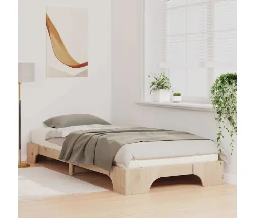 Grīdas Gultas Rāmis Ar Uzglabāšanu Brūna 80 X 210 Cm Koka Vidaxl