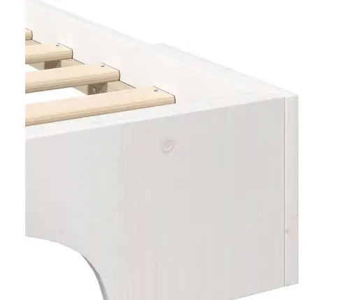 Lovos Rėmas Balta 80 X 210 Cm Kietos Pušies Mediena