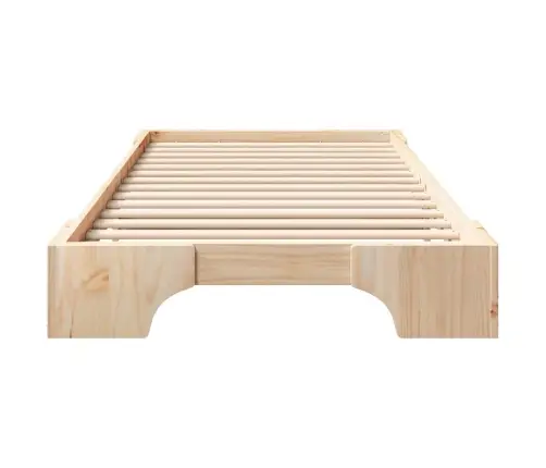 Grīdas Gultas Rāmis Brūna 90 X 210 Cm Priedes Masīvkoks Vidaxl