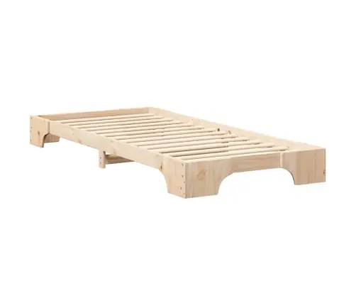 Grīdas Gultas Rāmis Ar Uzglabāšanu Brūna 100 X 210 Cm Koka Vidaxl
