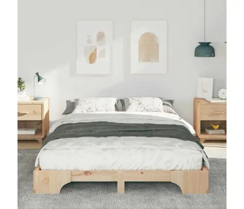 Voodi Raam Pruun 140 X 210 Cm Tahke Mänd