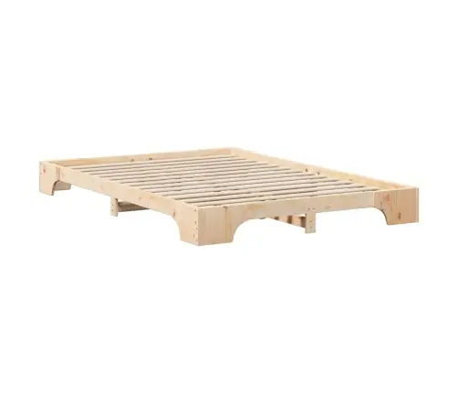 Voodi Raam Pruun 140 X 210 Cm Tahke Mänd