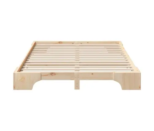 Voodi Raam Pruun 140 X 210 Cm Tahke Mänd