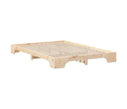 Voodi Raam Pruun 140 X 210 Cm Tahke Mänd