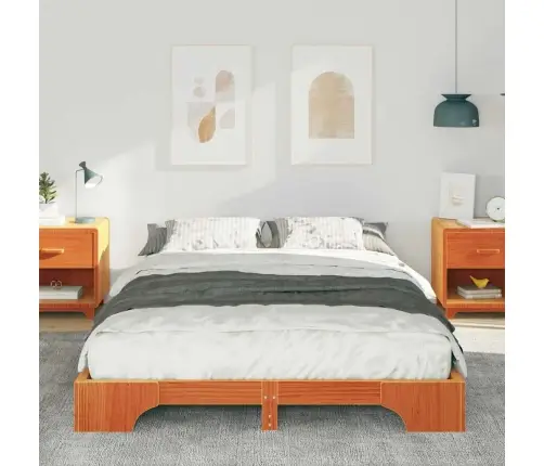 Voodi Raam Pruun 140 X 210 Cm Tahke Mänd