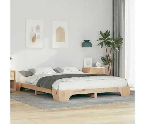Grīdas Gultas Rāmis Ar Uzglabāšanu Brūna 160 X 210 Cm Koka Vidaxl