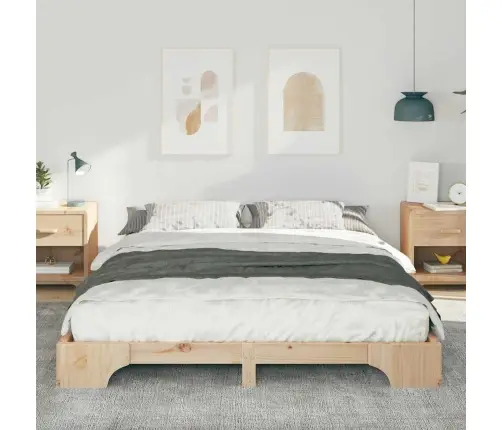 Grīdas Gultas Rāmis Ar Uzglabāšanu Brūna 160 X 210 Cm Koka Vidaxl