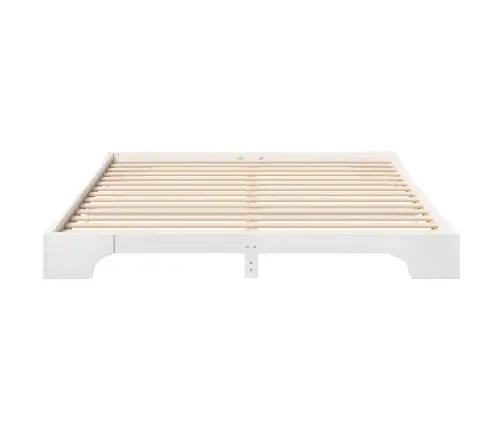 Grīdas Gultas Rāmis Ar Uzglabāšanu Balts 200 X 210 Cm Koka Vidaxl