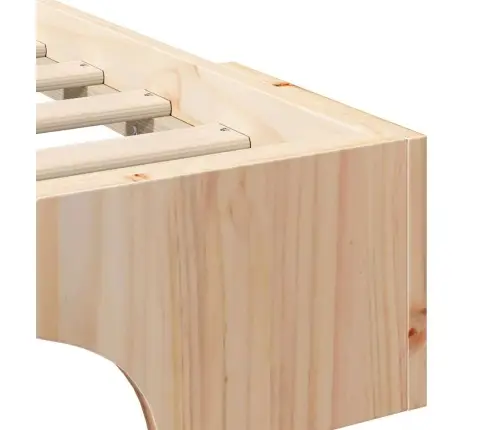 Grīdas Gultas Rāmis Brūna 80 X 220 Cm Priedes Masīvkoks Vidaxl