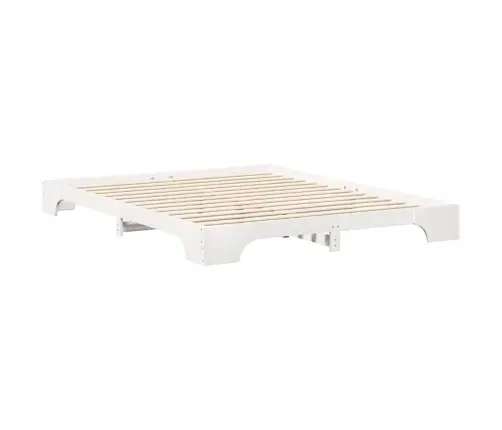 Lovos Rėmas Balta 160 X 220 Cm Kietos Pušies Mediena