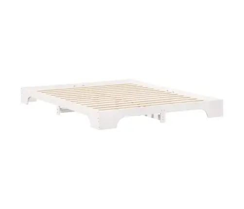 Lovos Rėmas Balta 160 X 220 Cm Kietos Pušies Mediena