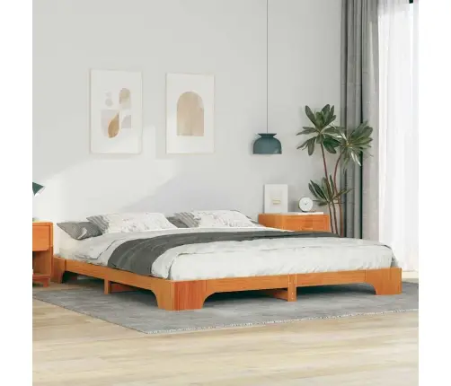 Voodi Raam Pruun 180 X 220 Cm Tahke Mänd