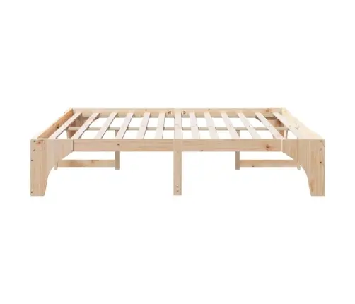 Grīdas Gultas Rāmis Brūna 200 X 200 Cm Priedes Masīvkoks Vidaxl