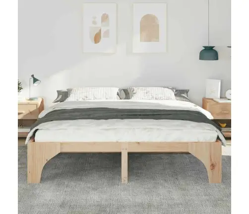 Grīdas Gultas Rāmis Brūna 180 X 200 Cm Priedes Masīvkoks Vidaxl