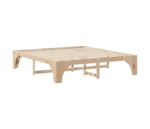Grīdas Gultas Rāmis Brūna 180 X 200 Cm Priedes Masīvkoks Vidaxl